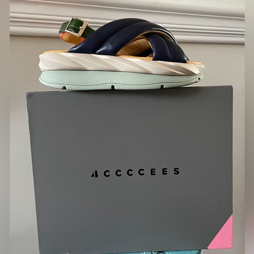 4CCCCEES Mellow Mela Indigo Platform Multicolor Sandals Women’s 38 NEW 4CS300014 - Picture 15 of 15